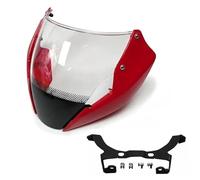 Moto Avant Pare Brise Déflecteur De Fumée De Pare-Brise Nu avec Vis De Montage De Support, pour Ducati pour Monster 797 821 pour 1200S 2014 2015 2016 Moto Air Pare-Vent (Couleur : Rouge)
