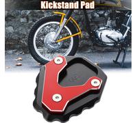 Moto Béquille Extension Agrandisseur Côté Béquille Support Pad Rouge