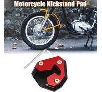 Moto Béquille Extension Enlarger Tampon Côté Supports Rouge
