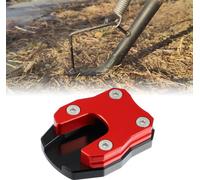 Moto Béquille Latérale Béquille Agrandir Plaque Patin Aluminium Alliage Rouge