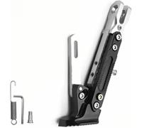 Moto Béquille Latérale pour Ducati Monster S2R 1000 2006-2008, Support Pied Stationnement RéGlable Accessoire Alliage Aluminium Modification Soutien,A Silver