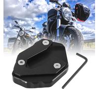 Moto Béquille Pied Plaque Stationnement Support Côté Support Coussin Noir