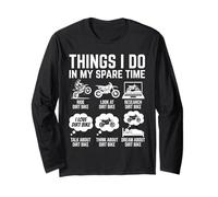 Moto Biker Things I Do in My Spare Time Dirt Bike Manche Longue