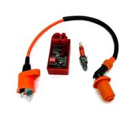 Moto Bobine D'allumag Kit Bougie D'allumage Bobine D'allumage CDI 6 Broches AC/DC Pour VTT 50 80 125 150 Cc Cyclomoteur Scooter ATV(6pin AC CDI KIT)