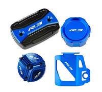 Moto Bouchon Réservoir Liqui Frein Couvercle De Réservoir De Liquide De Frein Avant Et Arrière pour Moto pour YZFR3 YZF R3 YZF-R3 2015-2024, Bouchon De Remplissage D'huile, Accessoires