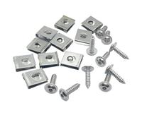 Moto Boulon Ecrou 10 Ensembles Pièces Générales Plus Larges en Acier Inoxydable Clips Type U ST4.8 M5 Vis Autotaraudeuses pour Fixation Moto Voiture Protection Pare-Chocs Garde-Boue