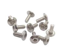 Moto Boulon Ecrou 10 Pièces Pièces Générales en Acier Inoxydable Grand pour Vis À Tête Plate À Six Pans Creux Boulons M6 M6X16mm pour Plaques Arrière Moto Cyclomoteur Scooter