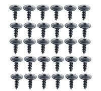 Moto Boulon Ecrou 10 Pièces Pièces Générales Noir Autotaraudeuse Hexalobulaire Interne Vis À Douille Étoile M4.8 pour Grande Tête Voiture Moto Pare-Chocs Garde-Boue Moteur Garde(30pcs)