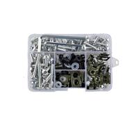 Moto Boulon Ecrou 195 Pièces Pièces Générales Vis Et Boulons De Moto Attaches Colorées Boulons De Carénage Kit De Clips D'écrou Fournitures De Moto pour Cadre(Silver)