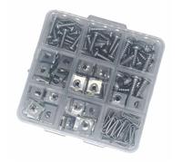 Moto Boulon Ecrou 60 Jeux Vis Autotaraudeuses en Acier Inoxydable 304, Clips Type U M4.2/4.8/3.5 pour Fixation Voiture Protection Pare-Chocs Garde-Boue Vis Moto Capots