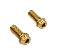 Moto Boulon Ecrou Boulons M10 X 25 MM Pièces Générales Moto VTT Bride Tête Torx Vis Ti Fixation 2 Pièces Moto Sportbike Boulons De Carénage Complet(Yellow)