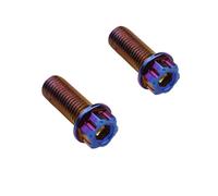 Moto Boulon Ecrou Boulons M10 X 25 MM Pièces Générales Moto VTT Bride Tête Torx Vis Ti Fixation 2 Pièces Moto Sportbike Boulons De Carénage Complet(Multi-Colored)