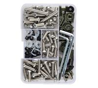 Moto Boulon Ecrou Compatible avec 155 Pièces Générales Carénage À Vis De Moto pour Boulon Carrosserie Pare-Brise M5 M6 Carénage À Vis pour Kit Boulons