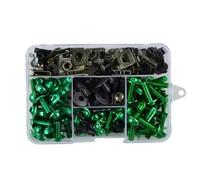 Moto Boulon Ecrou Compatible avec Aprilia pour Rs125 pour Sr50 pour Rsv4 Kit Boulons Carénage Moto Vis Carrosserie Écrou Vis Borne Batterie De Moto(Green)
