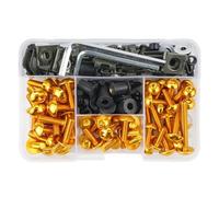 Moto Boulon Ecrou Compatible avec Aprilia pour RST1000 Futura 2001-2005 pour RSV pour Mille R 2000-2003 190 Pièces Vis Carrosserie Kit Boulons De Carénage Boulons Carénage Vis(Yellow)
