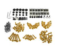 Moto Boulon Ecrou Compatible avec Aprilia pour RSV4 pour Buell pour XB12R pour 1125R Accessoires Moto Universels Kit Boulons Carénage Clips Fixation Corps Vis(Yellow)