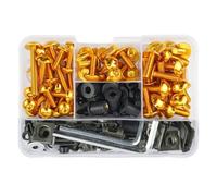 Moto Boulon Ecrou Compatible avec Aprilia pour RSV4 RR Misano 2020 pour Tuono 1000R 2003-2011 Vis De Borne Batterie Moto Vis Carrosserie Kit De Boulons De Carénage(Yellow)