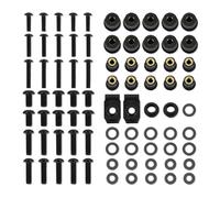 Moto Boulon Ecrou Compatible avec Ducati pour Super pour Sport pour 620s pour 800ss pour 1000ss Kit Complet Boulons Carénage Complet Clips Carénage pour Écrou Vitesse en Acier Inoxydable(Black)