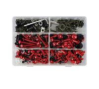 Moto Boulon Ecrou Compatible avec MV-Agusta M5 M6 Pièces Générales Boulons De Carénage Complets pour Motos pour Sport 253 Pièces Kit Boulons De Carénage De Moto(Red)