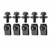 Moto Boulon Ecrou Compatible avec pour Infiniti pour FX35 45 2003-2008 10 Pièces Boulons Carrosserie Voiture Clips D'écrou en U M6 Garde Garde-Boue Doublure Retenue Fixation Rivet Vis(10pcs)