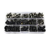 Moto Boulon Ecrou Compatible avec pour ZX-6R 2005 2006 Kit Complet Boulons De Carénage Clips De Carénage Écrou Kit Carénage Moto en Acier(Multi-Colored)