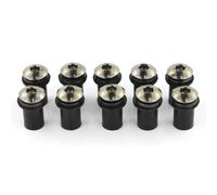 Moto Boulon Ecrou Compatible avec Suzuki 10 Pièces M5 * 16 Pièces Générales Accessoires Moto Pare-Brise Pare-Brise Déflecteurs Vent Kit Boulons Vis en Acier(Multi-Colored)