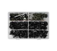 Moto Boulon Ecrou Compatible avec Suzuki M5 M6 Part Universal Part Motorbike Vis Accessoires 253PCS Motorcycle Racing Fairing Bolts Kit(Black)