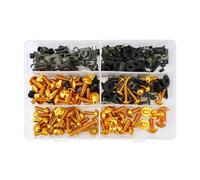 Moto Boulon Ecrou Compatible avec Suzuki M5 M6 Part Universal Part Motorbike Vis Accessoires 253PCS Motorcycle Racing Fairing Bolts Kit(Yellow)