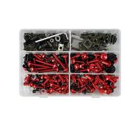 Moto Boulon Ecrou Compatible avec Suzuki M5 M6 Part Universal Part Motorbike Vis Accessoires 253PCS Motorcycle Racing Fairing Bolts Kit(Red)