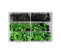 Moto Boulon Ecrou Compatible avec Suzuki M5 M6 Part Universal Part Motorbike Vis Accessoires 253PCS Motorcycle Racing Fairing Bolts Kit(Green)