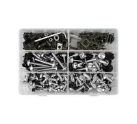 Moto Boulon Ecrou Compatible avec Suzuki M5 M6 Part Universal Part Motorbike Vis Accessoires 253PCS Motorcycle Racing Fairing Bolts Kit(Silver)