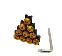 Moto Boulon Ecrou Compatible avec Suzuki pour GSF600 pour Bandit pour GS1000 Vis Carénage Moto pour Carrosserie Personnalisée pour Boulons À Ressort Accessoires Boulons Carénage Vis(Yellow)