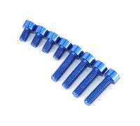 Moto Boulon Ecrou Compatible avec Suzuki pour GSF600S pour Bandit 2000-2001 pour GSX600F pour Katana 1998-2003 Moto en Alliage D'essence Couvercle Réservoir D'essence Boulons Vis(Blue)