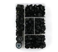 Moto Boulon Ecrou Compatible avec Suzuki pour GSX-S750 pour GSX-S1000 pour GSX-S1000F 2015-2019 Écrou Moto Kit Complet Boulons Carénage Complet Clips Carénage Vis M5 M6(Black)