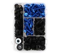Moto Boulon Ecrou Compatible avec Suzuki pour GSXR 300 2018-2019 pour GSXR 600 750 1996-2019 Kit Complet Boulons Carénage Vis De Capot De Moto Écrous Clips M6 M5(Blue)