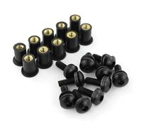 Moto Boulon Ecrou Compatible avec Yamaha 10 Pièces M5 * 16 Pièces Générales Accessoires Moto Pare-Brise Pare-Brise Déflecteurs De Vent Kit De Boulons Vis en Acier(Black)