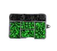 Moto Boulon Ecrou Compatible avec Yamaha pour DT200 pour DT125RR pour DT125R Accessoires Moto Carénage pour Boulon Vis Kit Écrou Clips Écrou Et pour Kit Boulons(Green)