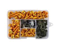 Moto Boulon Ecrou Compatible avec Yamaha pour TMAX500/530 pour V-Max 155 Pièces Carénage pour Kit Boulons Carénage pour Corps Boulon Vis Écrou Kits Vis Borne Batterie Moto(Yellow)