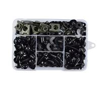 Moto Boulon Ecrou Compatible avec Yamaha pour YZFR3 pour YZFR6 pour YZFR125 195 Pièces M5 M6 Boulons Moto Vis Juste pour Boulon Vis Borne De Batterie Moto(Black)