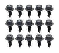 Moto Boulon Ecrou M6 6 Mm Pièces Générales Vis Autotaraudeuses Noires pour Boulons Hexagonaux Transversaux avec Joint pour Pare-Chocs Voiture Et Moto Garde-Boue Protection Moteur(15pcs)