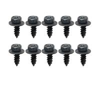 Moto Boulon Ecrou M6 6 Mm Pièces Générales Vis Autotaraudeuses Noires pour Boulons Hexagonaux Transversaux avec Joint pour Pare-Chocs Voiture Et Moto Garde-Boue Protection Moteur(10pcs)