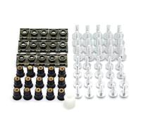 Moto Boulon Ecrou pour CBR 600 pour F2 pour F3 pour F4 pour F4i Boulons Carénage Pare-Brise Moto Écrous Vis Kit Rondelle Clips Fixation Vis Carénage pour Kit Boulons(Silver)