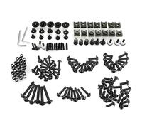 Moto Boulon Ecrou pour Cbr600 pour F4i pour Cb400 pour S2000 Kit Universel De Boulons Carénage Moto Clips Fixation Corps Vis Vis Borne De Batterie Moto(Black)