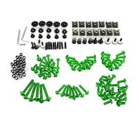 Moto Boulon Ecrou pour Cbr600 pour F4i pour Cb400 pour S2000 Kit Universel De Boulons Carénage Moto Clips Fixation Corps Vis Vis Borne De Batterie Moto(Green)