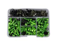 Moto Boulon Ecrou pour CBR600F4 1999 2000 pour CBR600F4i 2001-2006 pour CBR600RR 2003-2014 Boulons Carénage Moto Corps Moto Vis Écrou Carénage pour Kit Boulons 177 Pièces(Green)