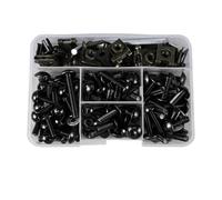 Moto Boulon Ecrou pour CBR600F4 1999 2000 pour CBR600F4i 2001-2006 pour CBR600RR 2003-2014 Boulons Carénage Moto Corps Moto Vis Écrou Carénage pour Kit Boulons 177 Pièces(Black)
