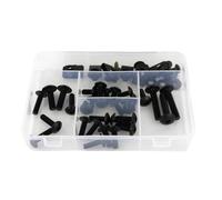 Moto Boulon Ecrou pour K1200RS 1996-2005 Kit Complet Boulons Carénage pour Moto Clips Carénage Vis pour Écrous Vitesse Moto en Acier Universel pour Kits Boulons(Black)