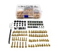 Moto Boulons Et Écrous Kit Boulons Carénage M6 M5 Fixations Carrosserie Vis Écrou Compatible Avec Yamaha Pour YZF-R3 Pour YZF-R6 Pour RD250 RD350 Pour RD400 RD500 Pour TDM850 Pour TDM900(Gold)