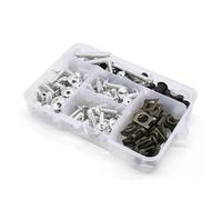Moto Boulons Et Écrous Kit De Boulons À Ressort Vis Carénage Moto Clips Fixation Corps Compatible Avec Suzuki Pour GSF600 Bandit GS1000 GS500 GSX1100F KATANA(Silver)