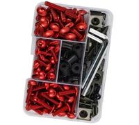 Moto boulons vis Compatible Avec Ducati Pour 1199 Pour Panigale ABS Pour Panigale S ABS Pour Panigale S Tricolore 2012 2013 Ensemble Boulons Et Écrous Moto Kit Boulons Carénage Carrosserie(Red)